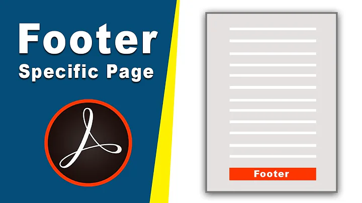 How to Add Footer from specific page in pdf using adobe acrobat pro 2017