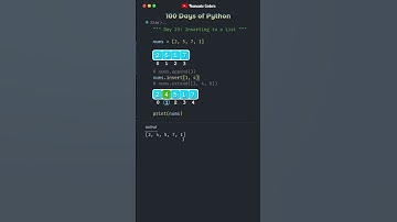 Adding to a List: .append(), .insert() & .extend()| Day 23 | 100 Days of Python #100daysofpython