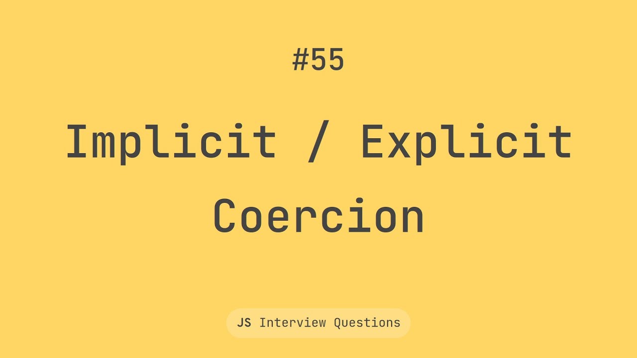Implicit Coercion و Explicit Coercion چی هستن؟ - YouTube