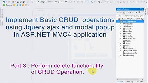Part 3 - Basic CRUD operations using Jquery ajax and modal popup in ASP.NET MVC4.