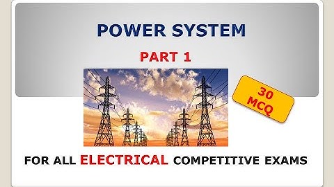 Previous years Objective Questions from Power System | Part-1 | Electrical Objective Questions
