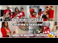 ÁRBOL DE NAVIDAD 2022🎄Decoración Navideña en mi RECIBIDOR♥️Colores clasicos BLANCO Y ROJO