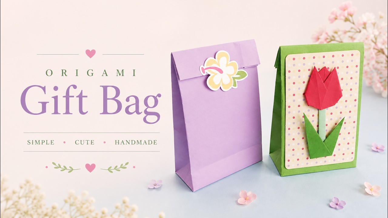 How to Make Easy Paper Gift Bag - YouTube