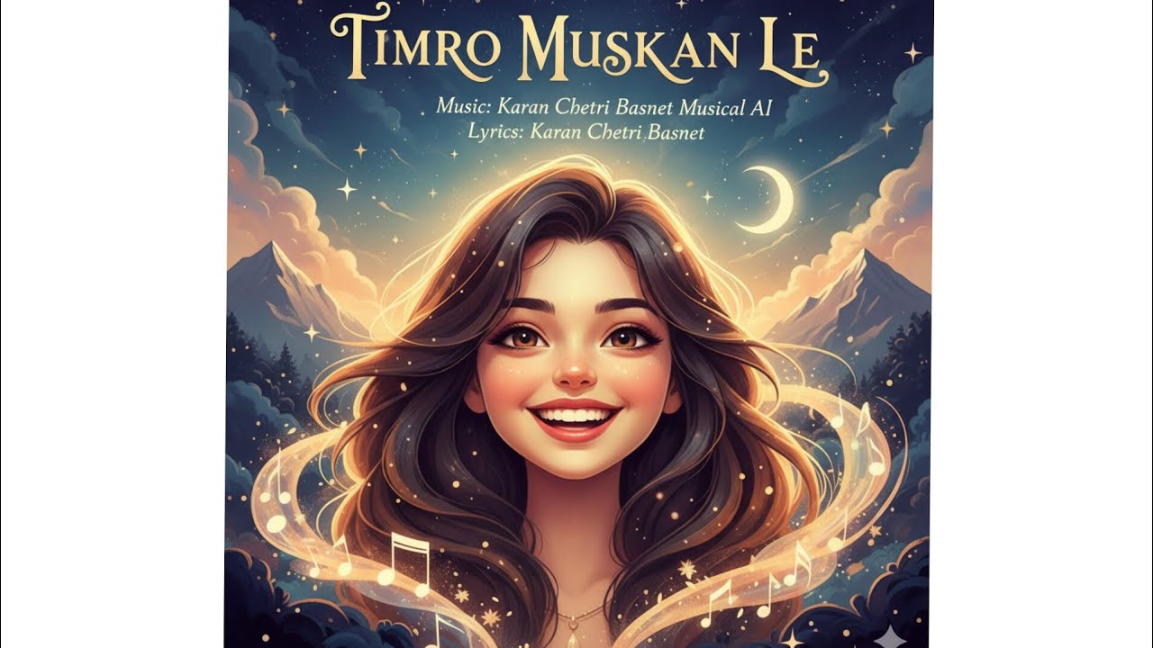 Timro Muskaan Le||Nepali modern romantic song🎵||Karan Chhetri Basnet Musical AI||2025||Music Video||