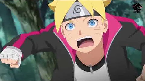 Boruto's  new compressed  rasengan against gang leader