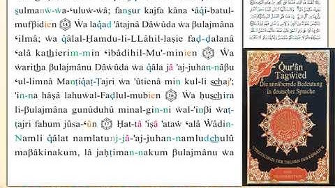 ختمة من مصحف التجويد باللغة الألمانية الصفحة رقم 378