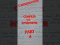 Compiler vs Interpreter 🔥 Simple Explanation in 60 Compiler vs Interpreter #cprogramming#compilation