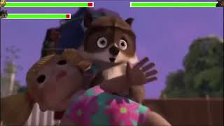 Over the Hedge Dog Chase with healthbars (Edited By @GabrielDietrichson)