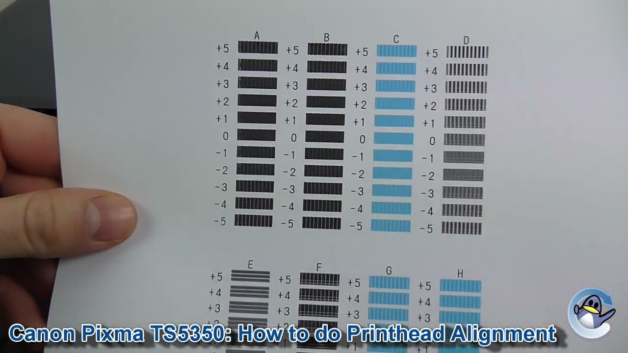 sten Havn relæ Canon Pixma TS5350: How to do Manual Print Head Alignment - YouTube