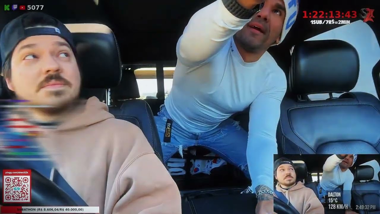 SHEVII2K DANÇANDO TUDO DENTRO DO CARRO DO JON VLOGS 