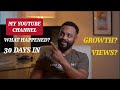 My YouTube channel growth in 30 days.