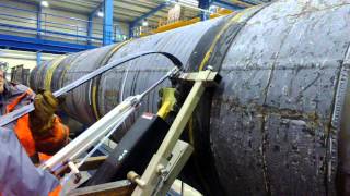Stripping off 7 mm 3LPE coating at 22 m2/h