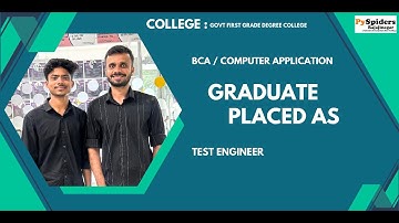 BCA ( COMPUTER APPLICAION ) Graduate Placement Story From PySpiders Rajajinagar | As a Test Engineer