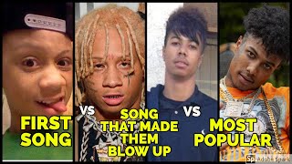 RAPPERS FIRST SONG VS SONG THAT MADE THEM BLOW UP VS MOST POPULAR SONG 2019