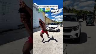 IShowSpeed Pulled a CAR😳😲 #ishowspeed #speed #pulled #car #challenge