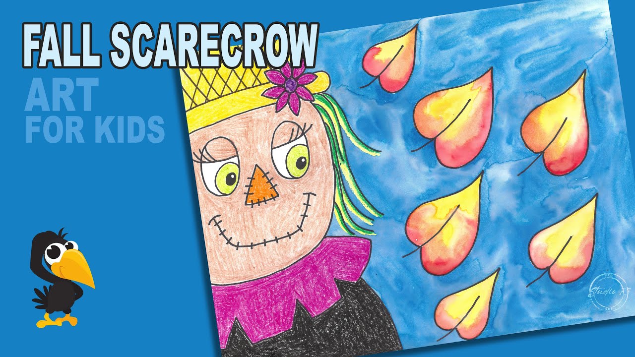 How to Draw a Fall Scarecrow 🍂 | Easy Autumn Art for Kids