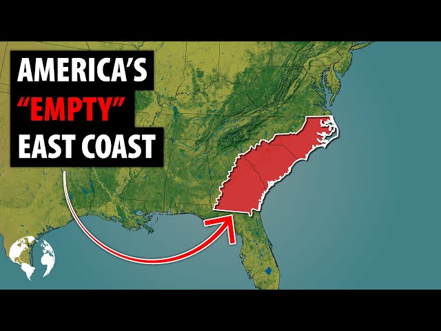 Why So Few Americans Live In This HUGE Area Of The East Coast