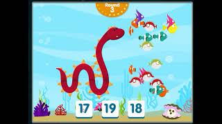 Juego para aprender a contar en inglés 1 al 20. Counting Fish 1 to 20. abcya.com