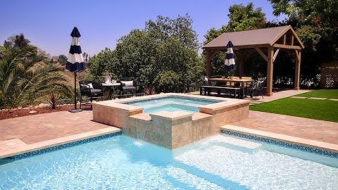 San Diego Pools - Linear Pool with Spa & Cascades