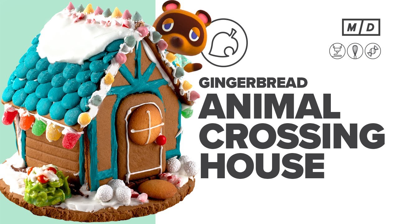 How To Make a Charming Gingerbread House - ANIMAL CROSSING Style - YouTube