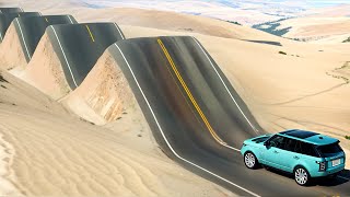 Cars vs Switchback Road, Stairs and Ledges ▶️ BeamNG Drive