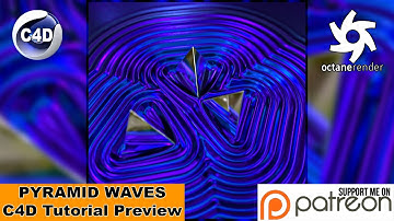 PYRAMID-WAVES LOOP (Cinema 4d Tutorial Preview)