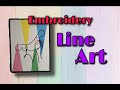 Embroidery Line Art | D.I.Y. | Paint on canvas and Line art | Minimalist Line art