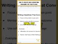How to create high-converting headlines for your FB Ads