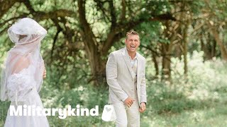 Groom gets the shock of his life during first look | Militarykind