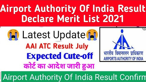 Airport Authority Of India Result date 2021 | AAI ATC & AO Cut-Off 2021 | AAI ATC & AO |#Final Merit