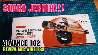 Microphone wireless Advance 102 Mic Karaoke Single Tanpa Kabel