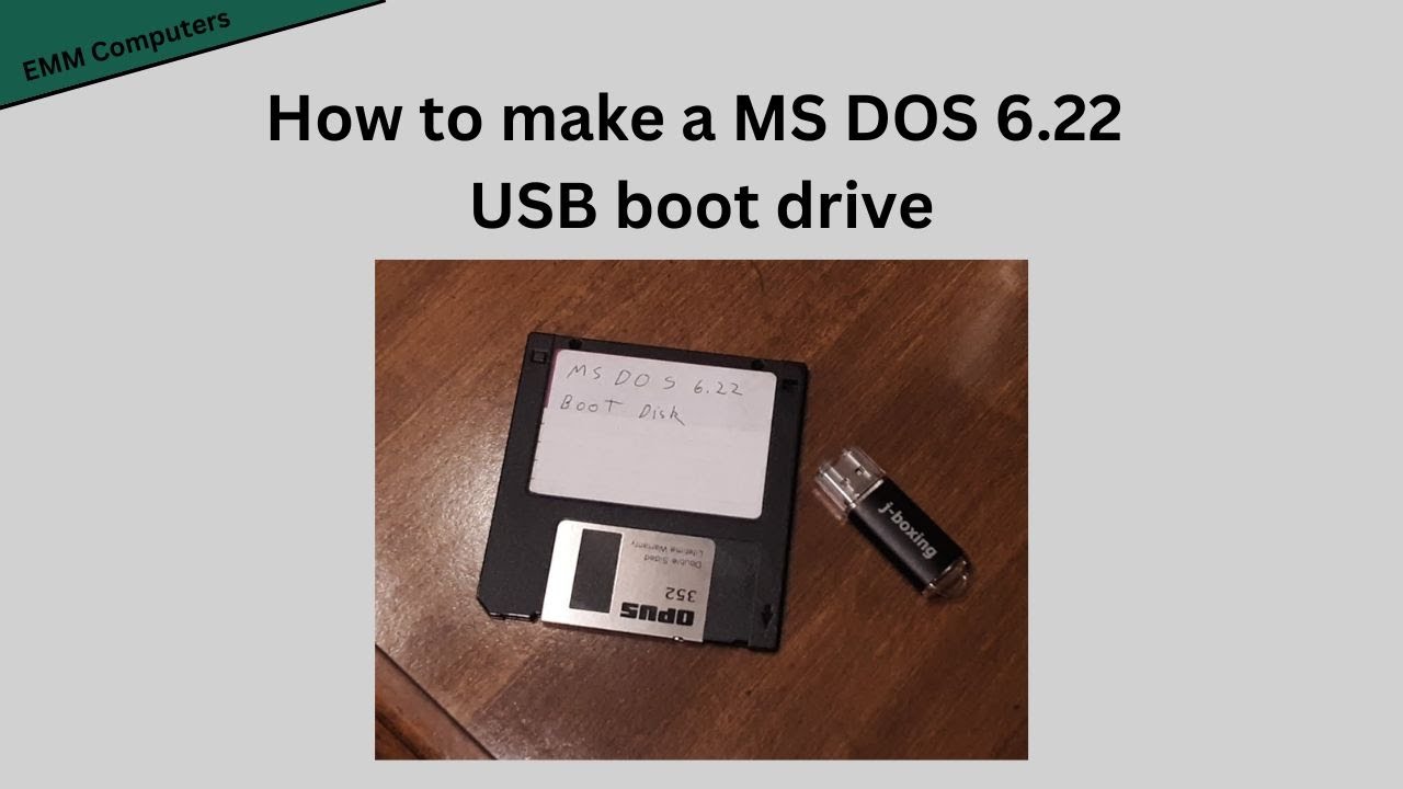 How to make a DOS 6.22 USB boot drive - YouTube