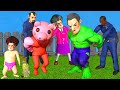 Scary Teacher 3D The Police rescued Child of Miss T and Hello Neighbor In Hand Hulk and Piggy Games