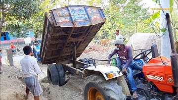 Sand load tractor in The Biggest River Unloading Digital hydraulic facility system method Ep.66🚜