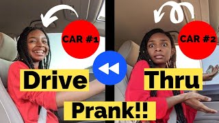 Identical Twins 2- Car DRIVE THRU challenge!! 👯🚘- Deja and Di-V