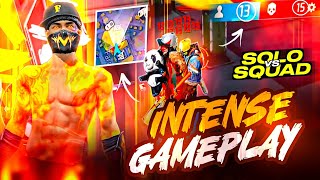 Intense Last Zone Battle 🔥Solo vs Squad 🤯 20 Alive in Last Circle - Garena Free Fire