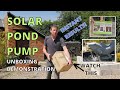 Solar powered pond pump  instant results