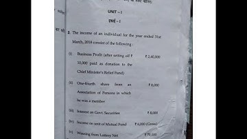 MDU b.com honours 6 th semester Income tax law and Administration 2019