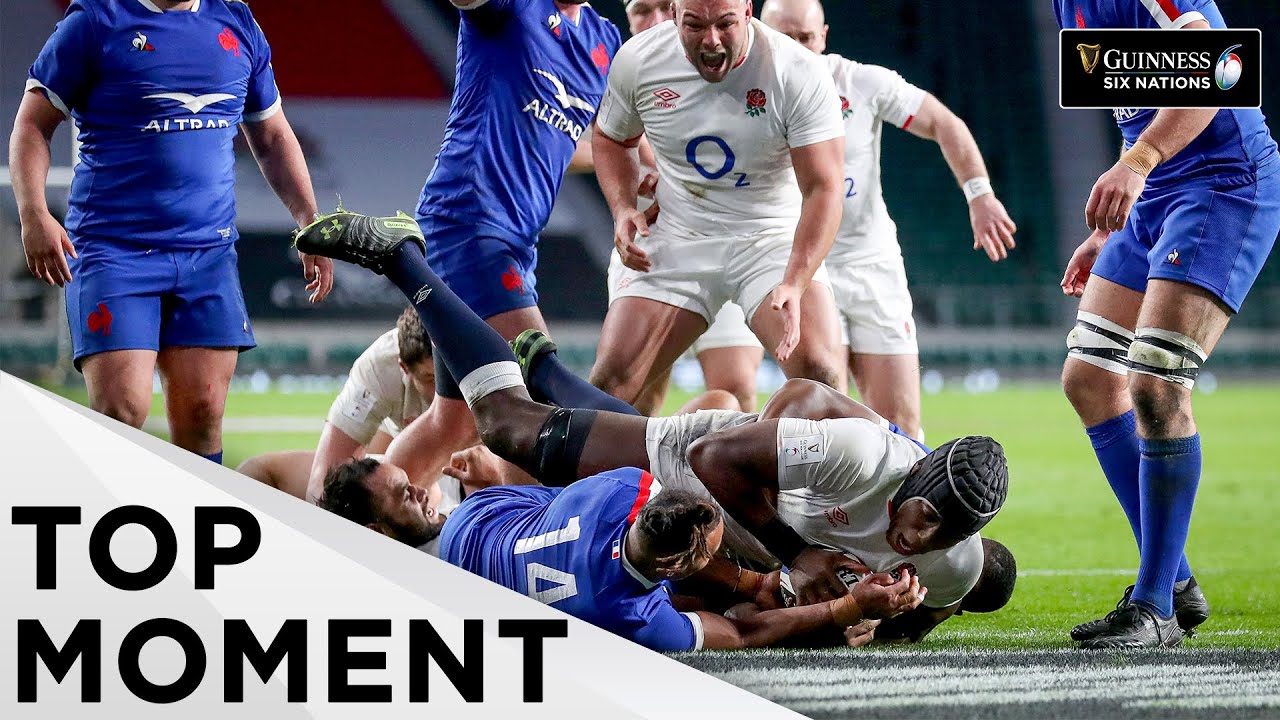 Maro Itoje Wins It With Last Minute Try Top Moment 2021 Guinness Six Nations Youtube