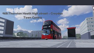 468 to Croydon Town Centre | Full route view on G3 B5LH Arriva | Roblox Croydon v1.3