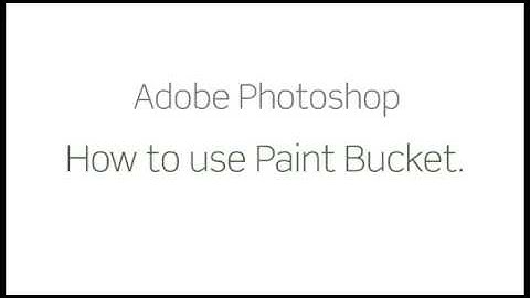 Photoshop Tutorial - How to use Paint Bucket - Adobe Photoshop