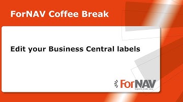 Edit your Business Central labels