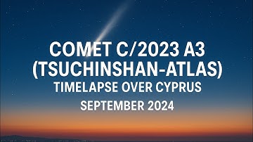Comet C/2023 A3 (Tsuchinshan-ATLAS) Timelapse Over Cyprus | September 2024☄️