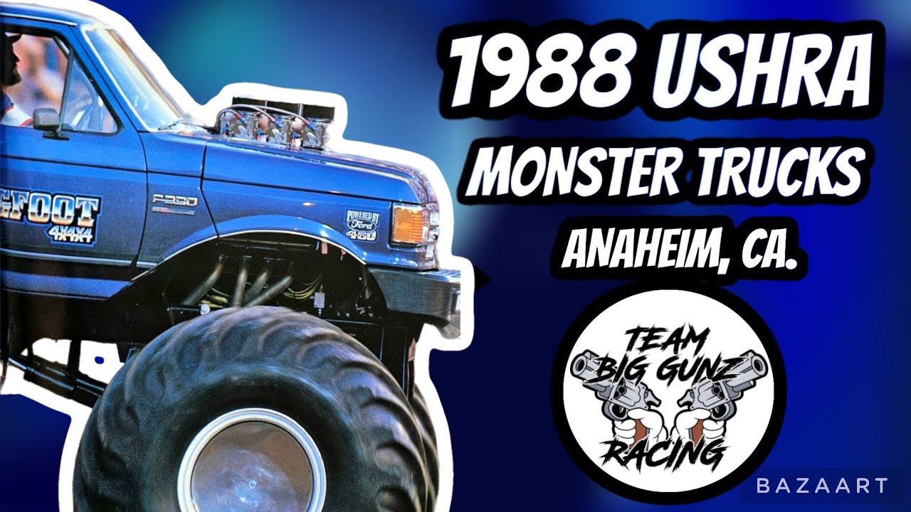 1988 USHRA MONSTER TRUCKS ANAHEIM CALIFORNIA - YouTube