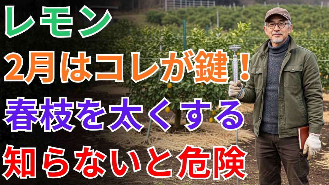 【90%の人は知らない】【レモン】2月に肥料だけでは春枝は育ちません！実を大量に収穫するための「本当の順番」：手遅れになる前に見て！