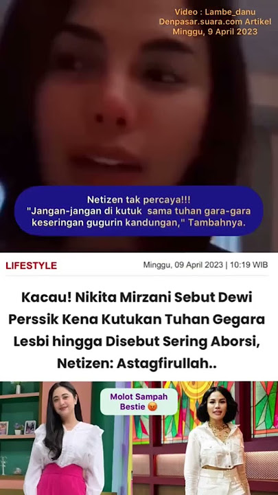 NIKITA MIRZANI SEBUT DEWI PERSIK KENA KUTUK4N TUH4N  Gegara Lesbi #viral #artist #dewipersik