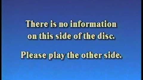 Laserdisc dead side from 3M / Imation