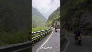 Spiti Valley Me Barish Me Bike Ride 🌧️🏍️| Light Rain Himalayan Vibes ⛰️🔥#shorts #trending #travel