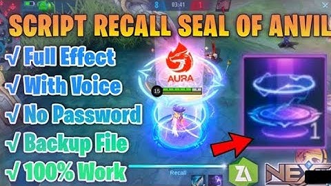 NEW!!! SCRIPT RECALL SEAL OF ANVIL FULL EFFECT WITH SOUND + BACKUP FILE !! TAS TAS