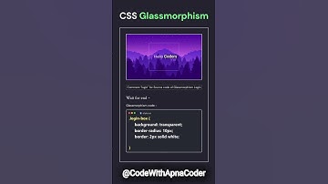 CSS Glassmorphism Login UI ✨ | Modern Web #webdevelopment #shorts #coding